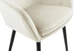 SalesFever Esszimmerstuhl | Mit Rückensteppung | Samt | B 61 X T 60 X H 85 Cm | Creme -SalesFever 0239b294 7e83 455e a349 5d48336f78be