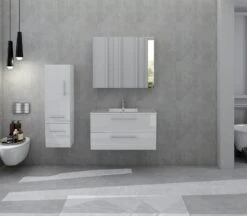 SalesFever Badezimmer Set 90 Cm | 4-tlg. Hochglanz | Inkl. Waschtisch Mit Mineralgussbecken | B 341 X T 46,5 X H 75 Cm | Weiß 11 SalesFever Badezimmer Set 90 Cm | 4-tlg. Hochglanz | Inkl. Waschtisch Mit Mineralgussbecken | B 341 X T 46,5 X H 75 Cm | Weiß -SalesFever 02726f20 a7f4 4e59 8f97 4f5897448bef