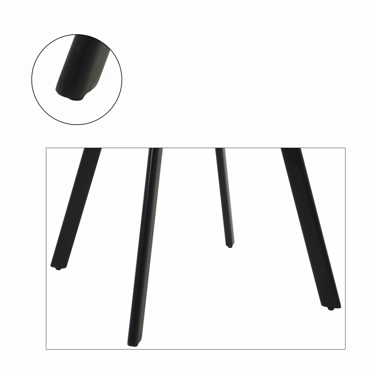 SalesFever Armlehnstuhl 2er-Set | Bezug Samt Matt Optik | Beine Metall | B 61 X T 68 X H 82 Cm | Gelb – Schwarz 7 SalesFever Armlehnstuhl 2er-Set | Bezug Samt Matt Optik | Beine Metall | B 61 X T 68 X H 82 Cm | Gelb – Schwarz – Bild 6