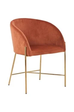 SalesFever Esszimmerstuhl | Stoffbezug In Samt-Optik | Gestell Metall Messing-farben | B 56,5 X T 46 X H 77 Cm | Blau -SalesFever 06dd8d6c a67f 4969 ae8e 0d695aa74c77