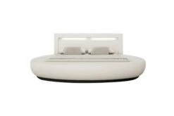 SalesFever Boxspringbett 180 X 200 Cm | LED-Beleuchtung | Bonellfederkern Matratze | 5 Cm Topper | Bezug Kunstleder |grau-weiß -SalesFever 080ca175 4af4 4a0d bdda 7aace306048b 9