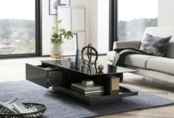 SalesFever Couchtisch Rechteckig | Mit Schublade | MDF-Holz | B 120 X T 60 X H 36 Cm | Schwarz -SalesFever 086eca04 c2f3 4bd5 bc0b a8c577fec051