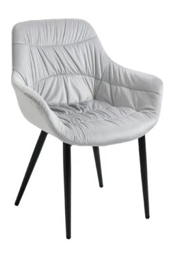 SalesFever Armlehnstuhl | Samt (100% Polyester) | B 63 X T 61 X H 81,5 Cm | Creme -SalesFever 08845455 9fcc 476e a25f 02addfb66be4 1