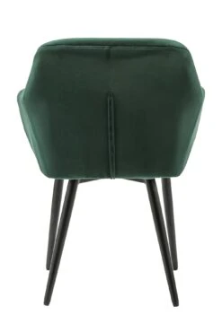 SalesFever Armlehnstuhl | Bezug In Samt-Optik | Gestell Metall Höhenverstellbar | Knopfheftung | B 61 X T 45 X H 85 Cm | Grün – Schwarz -SalesFever 0952afbb 33d0 4050 b2fe 954c8d2f1e64