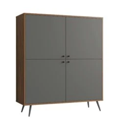 SalesFever Highboard | 1er-Set | 4 Türen | MDF | B 118 X T 39,6 X H 134 Cm | Grau 14 SalesFever Highboard | 1er-Set | 4 Türen | MDF | B 118 X T 39,6 X H 134 Cm | Grau -SalesFever 0ce4b003 d1c0 46fc a702 c1289a214212