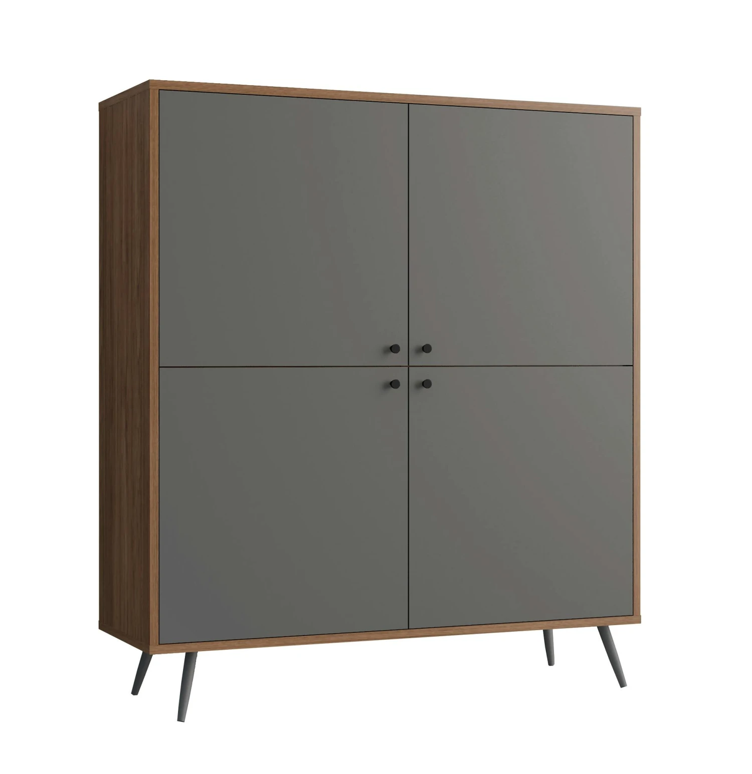 SalesFever Highboard | 1er-Set | 4 Türen | MDF | B 118 X T 39,6 X H 134 Cm | Grau 8 SalesFever Highboard | 1er-Set | 4 Türen | MDF | B 118 X T 39,6 X H 134 Cm | Grau – Bild 6