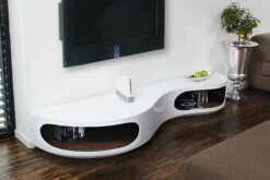 SalesFever Lowboard | MDF-Holz | B 200 X T 50 X H 30 Cm | Weiß Hochglanz – Walnuss Matt -SalesFever 0e2e5da8 e47c 48d6 8301 889e25ccd7e1