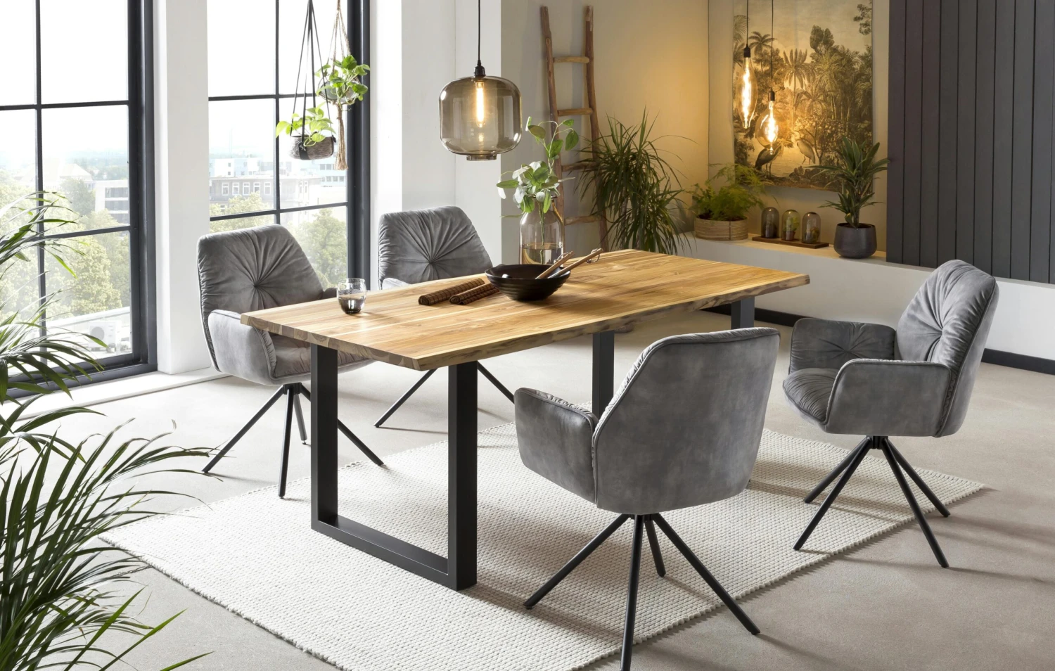 SalesFever Armlehnstuhl Mit 360 Grad Drehfunktion | Bezug Vintage Samtvelours | Gestell Metall | B 61 X T 59 X H 90 Cm | Grau 3 SalesFever Armlehnstuhl Mit 360 Grad Drehfunktion | Bezug Vintage Samtvelours | Gestell Metall | B 61 X T 59 X H 90 Cm | Grau