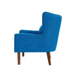 SalesFever Polstersessel Mit Armlehnen | Bezug Stoff | Beine Eichenholz | Knopfheftung | B 78 X T 82 X H 89 Cm | Dunkelblau -SalesFever 16113d2f 0fc3 4210 9361 385fbd20190d