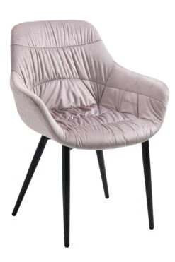 SalesFever Armlehnstuhl | Samt (100% Polyester) | B 63 X T 61 X H 81,5 Cm | Grau -SalesFever 1b78688e 1558 4409 8080 9ca32342b4bc 4