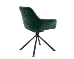 SalesFever Armlehnstuhl Mit Steppung | 360 Grad Drehfunktion | Bezug Samt | Gestell Metall | B 64 X T 63 X H 82 Cm | Tannengrün – Schwarz -SalesFever 1bf01f71 f194 46d7 8b7d b3826c528162