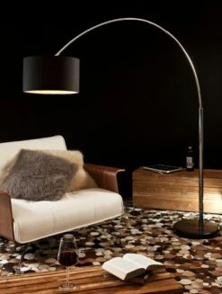 SalesFever Bogenlampe 195 Cm | Ø Lampenschirm 33 Cm | Echter Marmorfuß | B 165 X T 33 X H 195 Cm | Weiß Lackiert -SalesFever 1d710e5e e70f 4cc2 8848 33ccbc718d8c 3