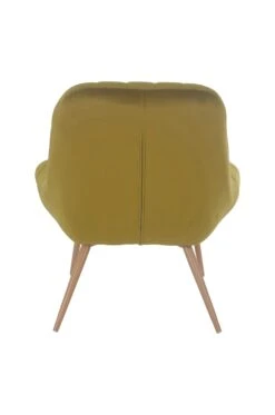 SalesFever Loungesessel Mit XXL-Sitzfläche | Bezug Stoff In Samt-Optik | Gestell Metall In Holzoptik | üppige Steppung | B 76 X T 87 X H 86cm | Gelb -SalesFever 1d862b5f 14d0 408c ac32 503c67e5be46