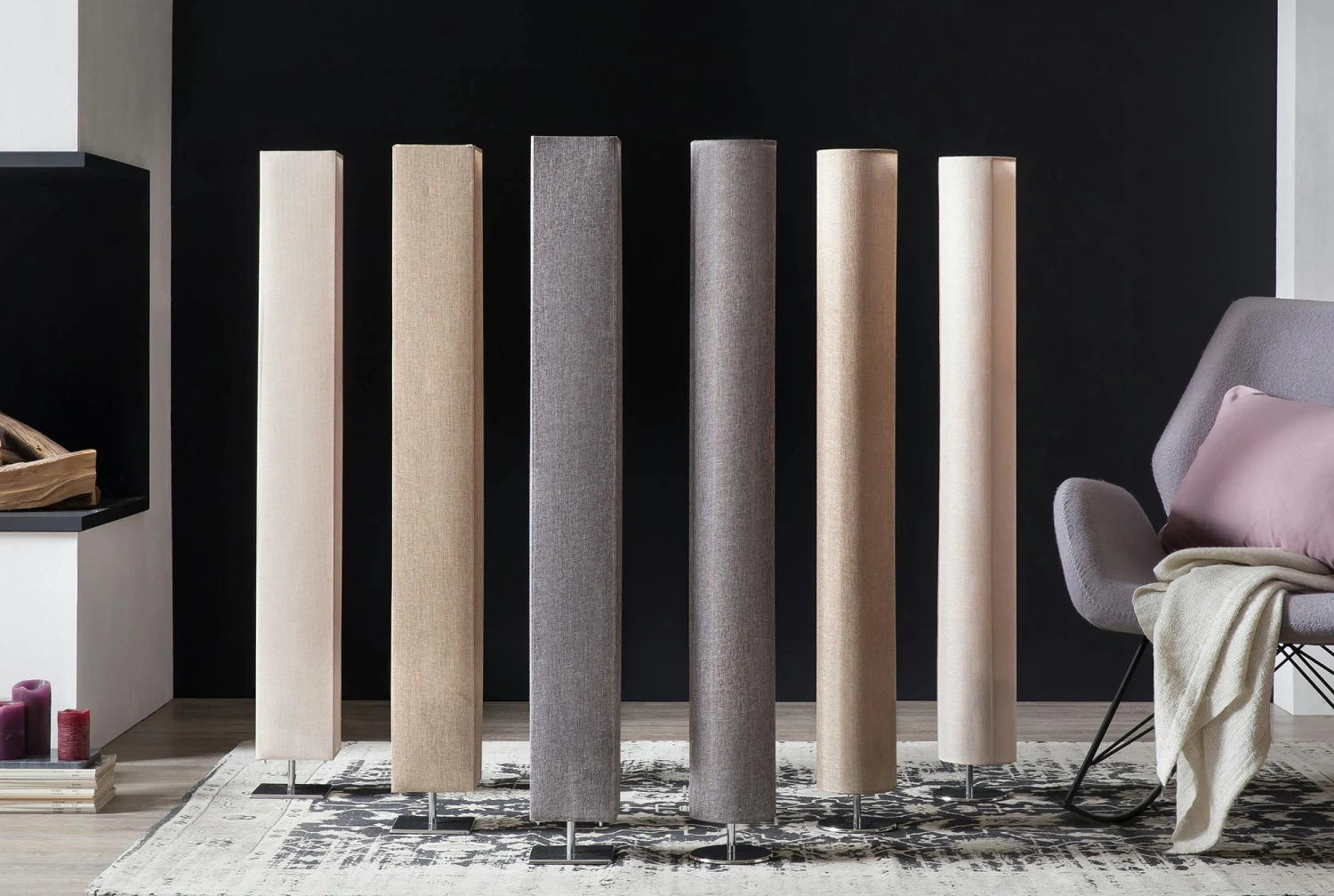 SalesFever Stehleuchte 120 Cm Rund | 2-flammig | Lampenschirm Kunststoff Mit Stoffbezug | Gestell Edelstahl | B 14 X T 14 X H 120 Cm | Beige 3 SalesFever Stehleuchte 120 Cm Rund | 2-flammig | Lampenschirm Kunststoff Mit Stoffbezug | Gestell Edelstahl | B 14 X T 14 X H 120 Cm | Beige