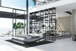 SalesFever Boxspringbett 180 X 200 Cm | LED-Beleuchtung | Bezug Stoff Und Kunstleder | Bonellfederkern Matratze | 5 Cm Visco-Topper |weiß-grau -SalesFever 1e33ef22 f5f6 4e63 9d3a c3b8be757f9d