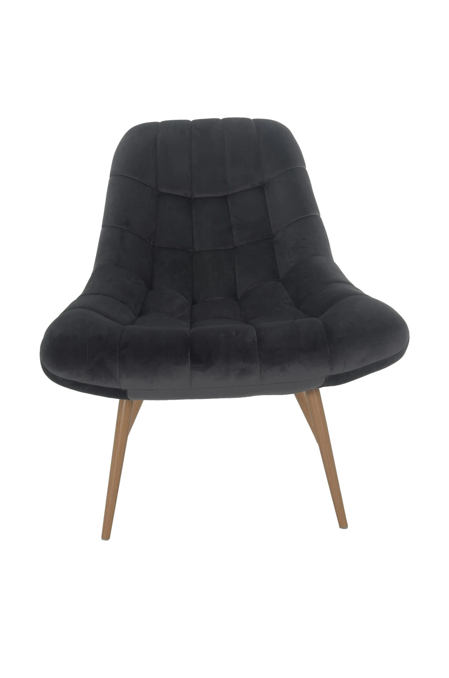 SalesFever Loungesessel Mit XXL-Sitzfläche | Bezug Stoff In Samt-Optik | Gestell Metall In Holzoptik | üppige Steppung | Schwarz 6 SalesFever Loungesessel Mit XXL-Sitzfläche | Bezug Stoff In Samt-Optik | Gestell Metall In Holzoptik | üppige Steppung | Schwarz – Bild 4