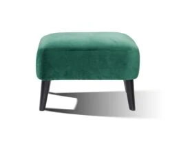 SalesFever Polsterhocker | Stoffbezug In Samt | Beine Hevea Holz Schwarz | Vollpolsterung | B 65 X T 49 X H 45 Cm | Seegrün -SalesFever 2073b45b 93bd 4e7e aa2a f26819b23862