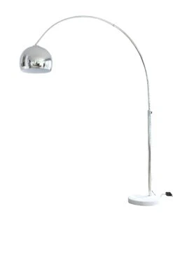 SalesFever Bogenlampe 208 Cm | Höhenverstellbar | Ø Lampenschirm 30 Cm | Echter Marmorfuß | B 155 X T 30 X H 208 Cm | Chrom -SalesFever 20779955 6311 42e0 818f f7c9647f0d83