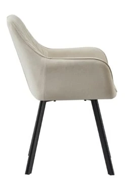 SalesFever Armlehnstuhl 2er-Set | Bezug Samt Matt Optik | Beine Metall | B 61 X T 68 X H 82 Cm | Beige – Schwarz 15 SalesFever Armlehnstuhl 2er-Set | Bezug Samt Matt Optik | Beine Metall | B 61 X T 68 X H 82 Cm | Beige – Schwarz -SalesFever 211a5424 bbdf 4ed0 b8e5 1a71a9d3d8c3