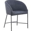 SalesFever Esszimmerstuhl | Bezug Strukturstoff | Gestell Metall Schwarz Matt | B 57 X T 46 X H 77 Cm | Dunkelgrau -SalesFever 23baf23e 592b 4620 977f 171b3e1a92f8 5