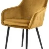 SalesFever Esszimmerstuhl | Stoffbezug In Samt-Optik | Höhenverstellbares Metallgestell | Diamantsteppung | B 61 X T 60 X H 85cm | Senfgelb–schwarz -SalesFever 23edc9cb 7bab 4b31 8bb7 3977518cbc0e 1
