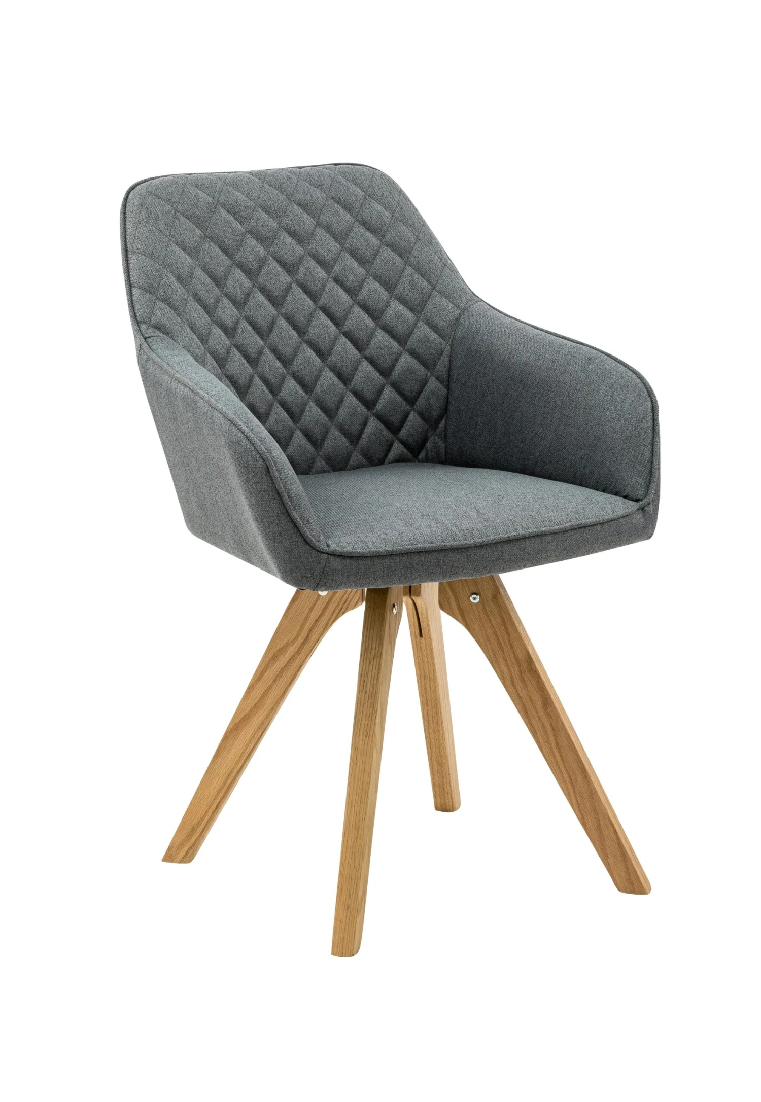 SalesFever Essgruppe 5-tlg. | 180 X 90 Cm | Tischplatte Weiß + Gestell Eiche | 4x Stuhl Textil Grau + Beine Eiche 9 SalesFever Essgruppe 5-tlg. | 180 X 90 Cm | Tischplatte Weiß + Gestell Eiche | 4x Stuhl Textil Grau + Beine Eiche – Bild 7