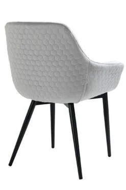 SalesFever Armlehnstuhl | Samt (100% Polyester) | B 63 X T 61 X H 81,5 Cm | Hellgrau -SalesFever 273310dd 168a 40d9 9530 b6116a7cf935