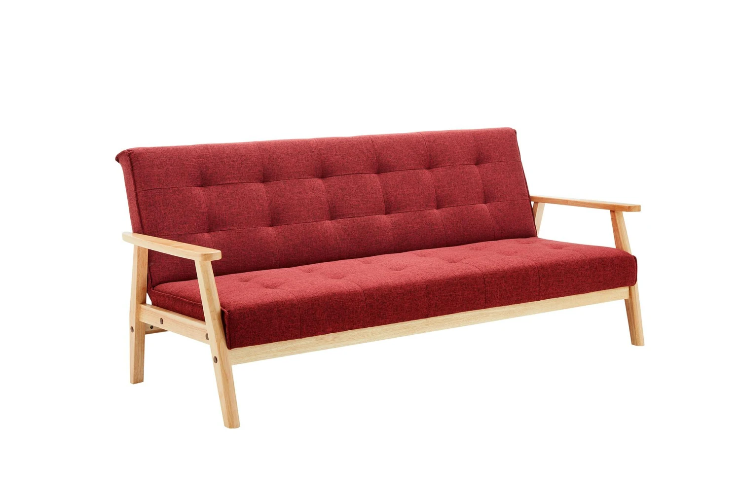 SalesFever Schlafsofa Mit Armlehnen | 3 Funktionen | Bezug Webstoff | Beine Eichenholz | B 190 X T 85 X H 81 Cm | Hellgrau 5 SalesFever Schlafsofa Mit Armlehnen | 3 Funktionen | Bezug Webstoff | Beine Eichenholz | B 190 X T 85 X H 81 Cm | Hellgrau – Bild 3