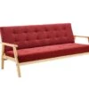 SalesFever Schlafsofa Mit Armlehnen | 3 Funktionen | Bezug Strukturstoff | Gestell Massivholz Eukalyptus | B 190 X T 85 X H 81 Cm | Kaminrot -SalesFever 2ac804b6 bfd1 4d4f bddc 0cae0b28311a 4