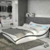 SalesFever Polsterbett 140 X 200 Cm | LED-Beleuchtung | Bezug Kunstleder | B 150 X T 247 X H 71 Cm | Weiß-schwarz -SalesFever 2be861de dd8c 4178 bfc4 ad74e46d1d9a 3