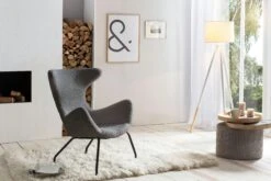 SalesFever Stehleuchte Dreibeiniges Stativ | Textil-Lampenschirm | Gestell Eichenholz | B 65 X T 65 X H 154 Cm | Weiß -SalesFever 2bf529d9 7e4f 48a4 8609 971c67d23d3b