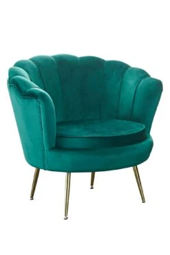 SalesFever Muschel-Sessel | Bezug Samt-Stoff | Gestell Metall Goldfarben | B 76 X T 76 X H 78 Cm | Beige -SalesFever 2d14ebb9 864c 43c6 bc41 49707d130112