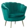 SalesFever Muschel-Sessel | Bezug Samt-Stoff | Gestell Metall Goldfarben | B 76 X T 76 X H 78 Cm | Grün -SalesFever 2d14ebb9 864c 43c6 bc41 49707d130112 6