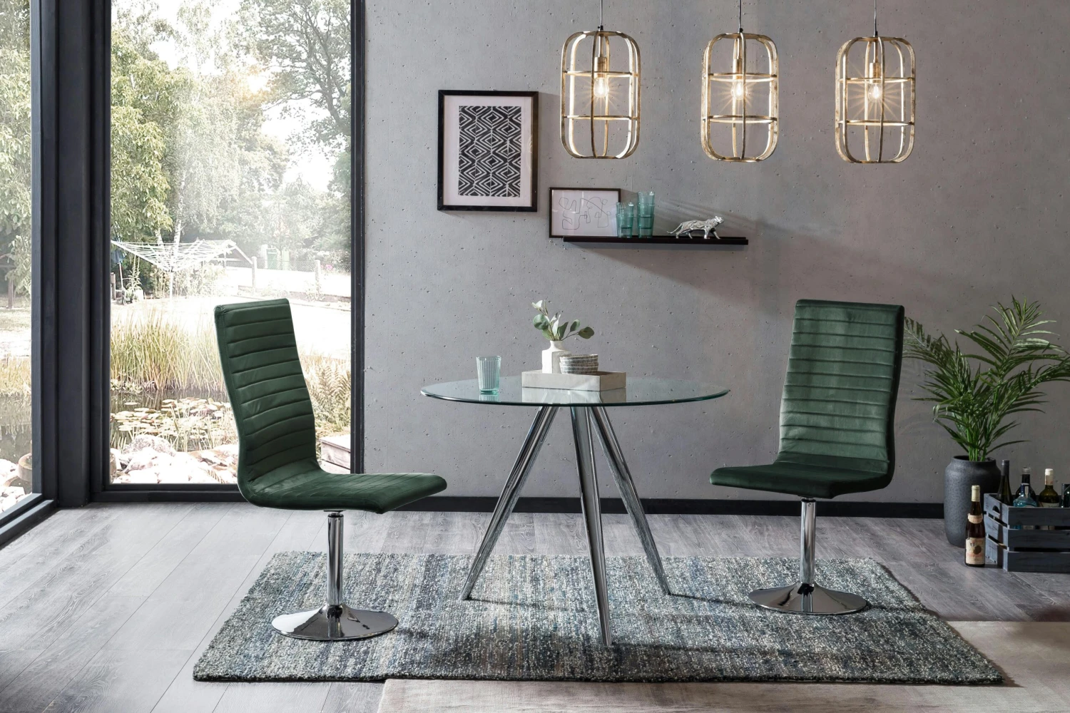 SalesFever Bistro-Esstisch Rund Ø 100 Cm | Tischplatte Glas | Gestell Chrom | B 100 X T 100 X H 75 Cm | Transparent-chromfarben 8 SalesFever Bistro-Esstisch Rund Ø 100 Cm | Tischplatte Glas | Gestell Chrom | B 100 X T 100 X H 75 Cm | Transparent-chromfarben – Bild 6