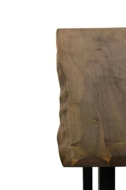 SalesFever Baumkante-Esstisch 180x90cm Akazie|Tischplatte Osmo Hartwachs-Öl |Tischplattestärke 26m|B180xT90xH77cm| Gestell Stahl Schwarz Lackiert -SalesFever 2f095566 3665 4fff 83e6 d19c5baacc48