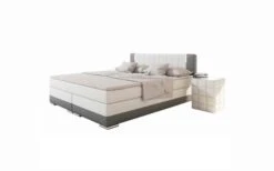 SalesFever Boxspringbett 200 X 200 Cm | LED-Beleuchtung | Bonellfederkern Matratze | 5 Cm Topper | Bezug Kunstleder | Weiß-grau 14 SalesFever Boxspringbett 200 X 200 Cm | LED-Beleuchtung | Bonellfederkern Matratze | 5 Cm Topper | Bezug Kunstleder | Weiß-grau -SalesFever 2fb6eb56 3d65 4ebe 918b 8e1e3bbeed28