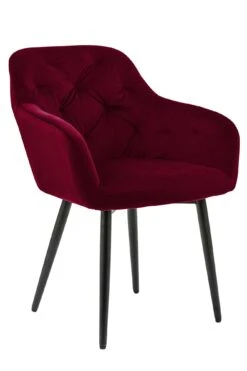 SalesFever Armlehnstuhl | Samt | B 61 X T 45 X H 85 Cm | Rot