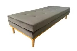 SalesFever Daybed | Mit Kopf- Und Nackenstütze | Samt | B 180 X T 75 X H 42 Cm | Grau -SalesFever 354a42d7 9613 4178 b3f3 abefa7263441