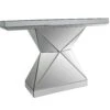 SalesFever Konsolentisch Aus MDF Mit Spiegelglas | Sockel Aus Dreieckigen Spiegelelementen | B 120 X T 35,5 X H 81 Cm | Komplett Verspiegelt -SalesFever 35841ee5 8b67 46fe a6c0 c77adc226225 4