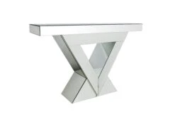 SalesFever Konsolentisch Aus MDF Mit Spiegelglas | Sockel Aus Prismenförmigen Spiegelelementen | B 120 X T 35,5 X H 81 Cm | Komplett Verspiegelt -SalesFever 390cc42b 4a0e 4e31 b975 4951fa59366e