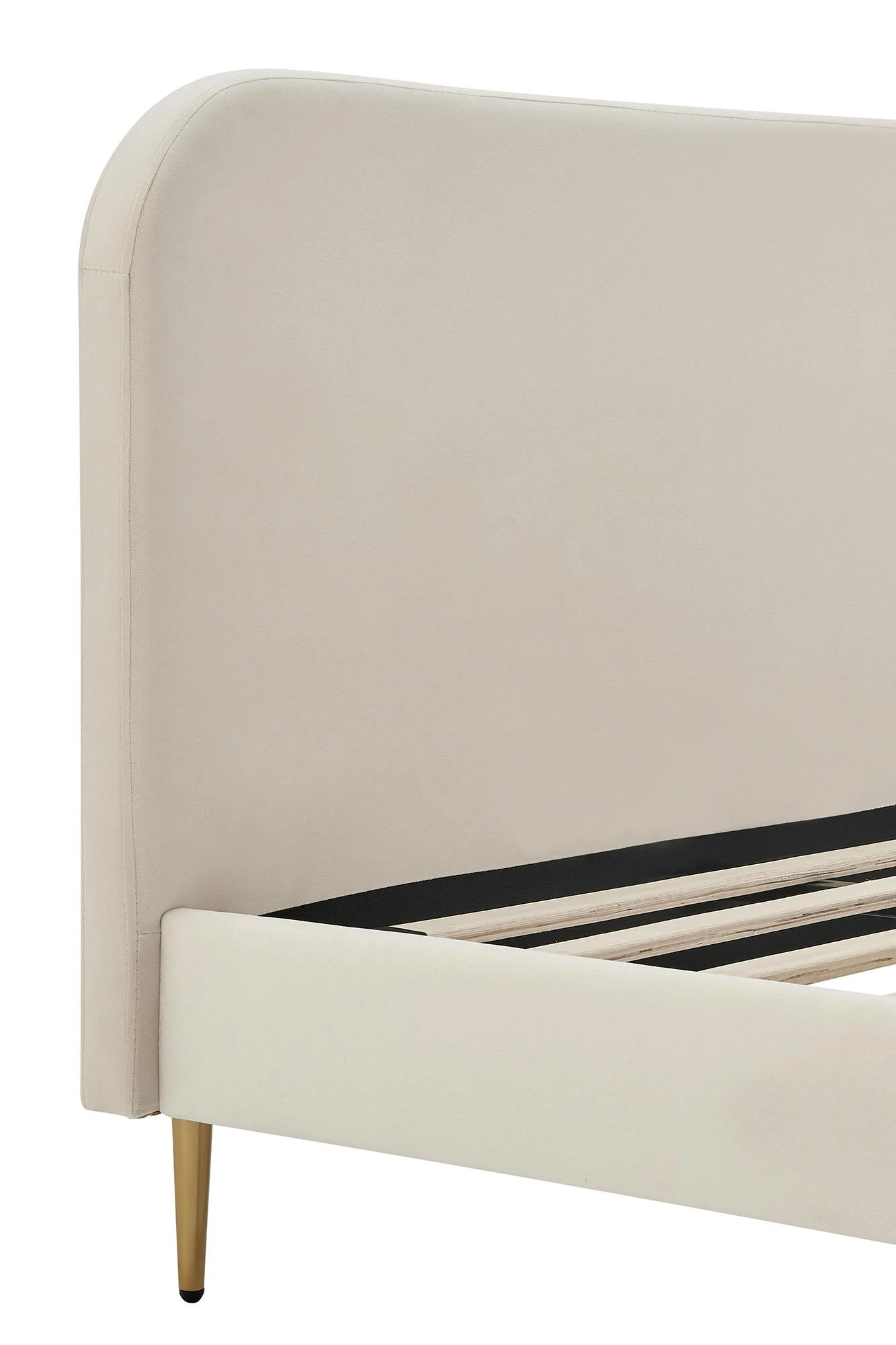 SalesFever Polsterbett | Samt | B 191,5 X T 214,5 X H 91 Cm | Beige 8 SalesFever Polsterbett | Samt | B 191,5 X T 214,5 X H 91 Cm | Beige – Bild 6