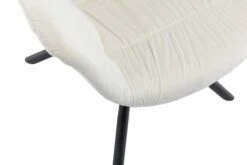 SalesFever Armlehnstuhl Mit Steppung | 360 Grad Drehfunktion | Bezug Samt | Gestell Metall | B 64 X T 63 X H 82 Cm | Creme – Schwarz -SalesFever 3c19c86e 37e2 497d 80e3 0647acfd9323