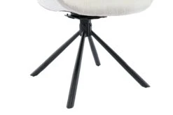 SalesFever Armlehnstuhl Mit Steppung | 360 Grad Drehfunktion | Bezug Samt | Gestell Metall | B 64 X T 63 X H 82 Cm | Creme – Schwarz -SalesFever 3c63a633 7cb0 4e3a 8c83 0bb93fb33111