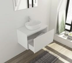 SalesFever Badezimmer Set 80 Cm | 2-tlg. | Inkl. Aufsatz-Waschschale | B 274 X T 48 X H 50 Cm | Weiß Glänzend 15 SalesFever Badezimmer Set 80 Cm | 2-tlg. | Inkl. Aufsatz-Waschschale | B 274 X T 48 X H 50 Cm | Weiß Glänzend -SalesFever 3e47050b 727f 40e3 b75e 15897bcb225b