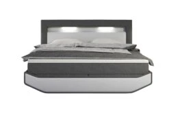 SalesFever Boxspringbett 180 X 200 Cm | LED-Beleuchtung | Bonellfederkern Matratze | 5 Cm Topper | Bezug Kunstleder | Weiß-grau 13 SalesFever Boxspringbett 180 X 200 Cm | LED-Beleuchtung | Bonellfederkern Matratze | 5 Cm Topper | Bezug Kunstleder | Weiß-grau -SalesFever 437b2a6e 86d5 4d07 a047 9f9612d16d2c 2