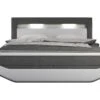 SalesFever Boxspringbett 180 X 200 Cm | LED-Beleuchtung | Bezug Stoff Und Kunstleder | Bonellfederkern Matratze | 5 Cm Visco-Topper | Grau-weiß -SalesFever 437b2a6e 86d5 4d07 a047 9f9612d16d2c 3