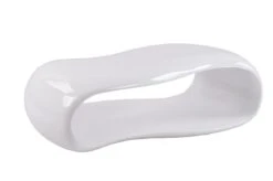 SalesFever Couchtisch Oval | Hochglanz Lackiert | Fiberglas | Mit Ablagefach | B 111,5 X T 52 X H 34 Cm | Weiß -SalesFever 4467d313 118d 4d40 881c 0afd00992078 1