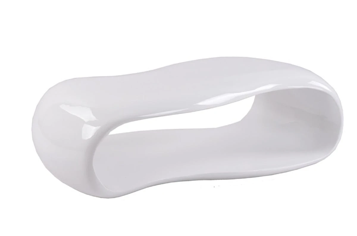 SalesFever Couchtisch Rund | Hochglanz Lackiert | Fiberglas | Mit Ablagefach | B 47,5 X T 47,5 X H 39 Cm | Weiß 4 SalesFever Couchtisch Rund | Hochglanz Lackiert | Fiberglas | Mit Ablagefach | B 47,5 X T 47,5 X H 39 Cm | Weiß – Bild 2