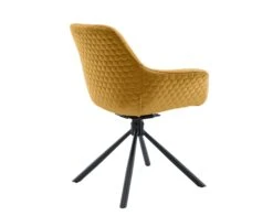 SalesFever Armlehnstuhl Mit Steppung | 360 Grad Drehfunktion | Bezug Samt | Gestell Metall | B 64 X T 63 X H 82 Cm | Senfgelb – Schwarz 14 SalesFever Armlehnstuhl Mit Steppung | 360 Grad Drehfunktion | Bezug Samt | Gestell Metall | B 64 X T 63 X H 82 Cm | Senfgelb – Schwarz -SalesFever 44d60f09 35e4 468e 9135 c680e0244da6