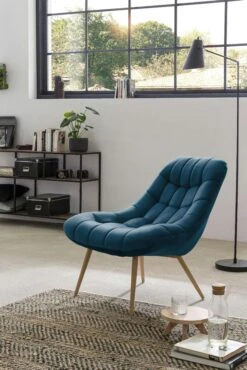 SalesFever Loungesessel Mit XXL-Sitzfläche | Bezug Stoff In Samt-Optik | Gestell Metall In Holzoptik | üppige Steppung | B 76 X T 87 X H 86cm | Blau 14 SalesFever Loungesessel Mit XXL-Sitzfläche | Bezug Stoff In Samt-Optik | Gestell Metall In Holzoptik | üppige Steppung | B 76 X T 87 X H 86cm | Blau -SalesFever 4861508e 1022 45b1 a98f e03ad903303f